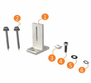 Braçadeira de telhado de montagem solar T CLAMP