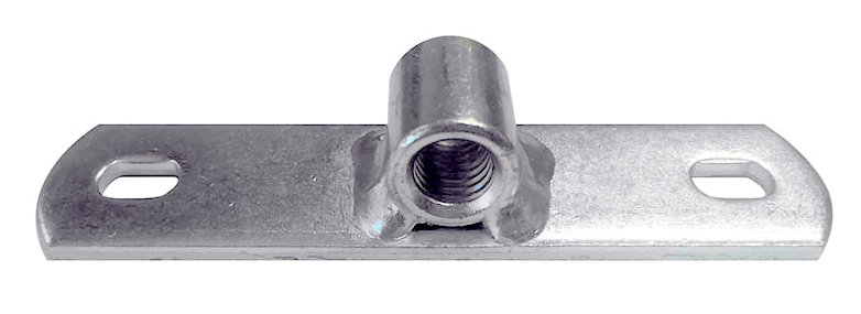 These vertical mounting plates are used to hang threaded rod for fixtures. They come in zinc plated steel and hot-dip galvanised steel & are available in M10 and M12