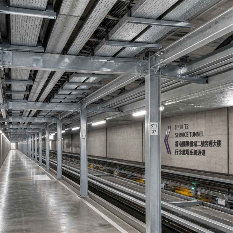 il progetto delle canaline portacavi all'aeroporto di Hong Kong-1