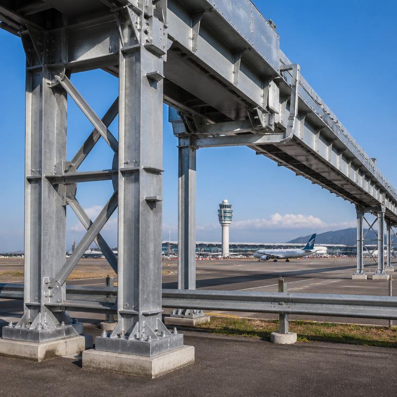 il progetto delle canaline portacavi all'aeroporto di Hong Kong-2