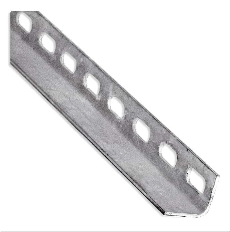 Este ángulo ranurado está fabricado de acero galvanizado para evitar la oxidación.Viene en longitudes de 3 y 6 m y está disponible en tamaños de 30 x 30 mm, 40 x 40 mm, 50 x 50 mm o 65 x 65 mm.